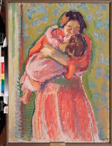 De kus - Schilderij van Nikolai Aleksandrovich Tarkhov