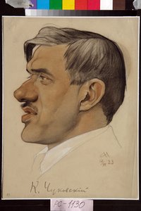 Portret van Kornei Tchoukovski door Nikolai Andreevich Andreev
