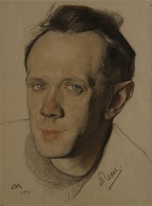 Portret van Mikhail Aleksandrovich Chekhov 1891-1955, 1921