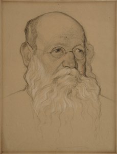 Portret van de revolutionaire graaf Pyotr A. Kropotkin 1842-1921, 1920-1921 door Nikolai Andreevich Andreev