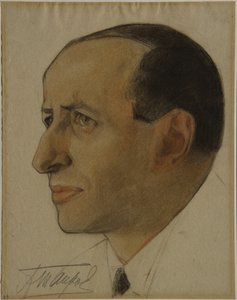 Portret van de regisseur Alexander Tairov 1885-1950