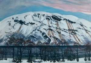 Koude aprilmorgen met lawine (Sneeuwberg), ca. 1909
