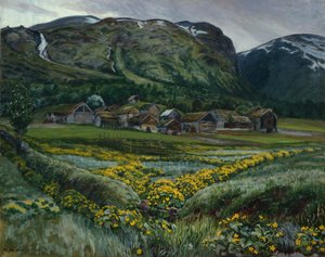 Zaterdagavond en boterbloemen door Nikolai Astrup