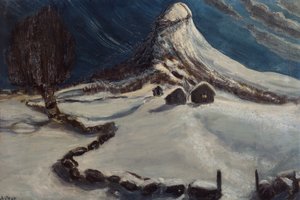 Winternacht bij fjellstølen