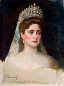 Tsarina Alexandra Fjodorovna, 1907 door Nikolai Bodarevsky