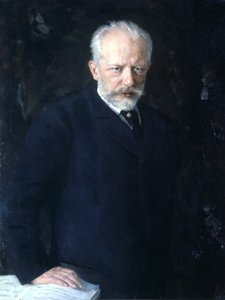 Tsjaikovski, schilderij door Kulnetsov door Nikolai Dmitrievich Kuznetsov