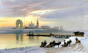 Angara bij Irkoetsk, 1886 door Nikolai Dobrovolsky