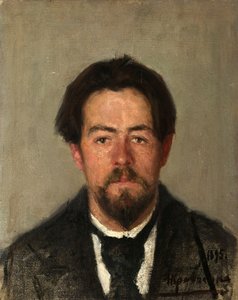 Portret van de auteur Anton Tsjechov, 1860-1904, 1895