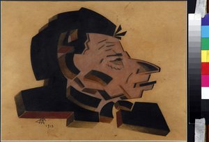 Portret van Vsevolod Meyerhold (1874-1940) door Nikolai Ivanovich Kulbin