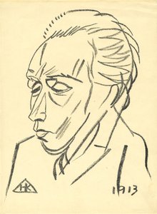 Portret van de dichter Velimir Khlebnikov