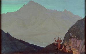 N.K. Roerich, Chenresig, West-Tibet door Nikolai Konstantinowitsch Roerich