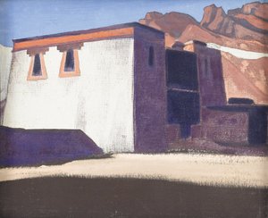 Sharugon Klooster, Tibet, 1928 door Nikolai Konstantinowitsch Roerich