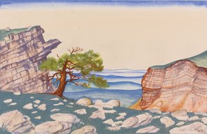 Decorontwerp voor het ballet Le Sacre du Printemps van I. Stravinsky