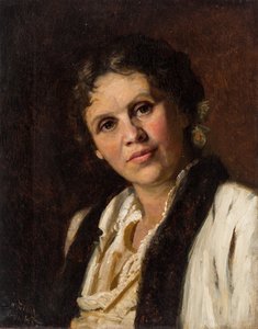 Portret van Sophia Kuvshinnikova (1847-1907) door Nikolai Nikolaevich Bazhin