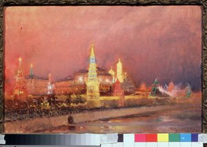 Verlichting van het Kremlin van Moskou