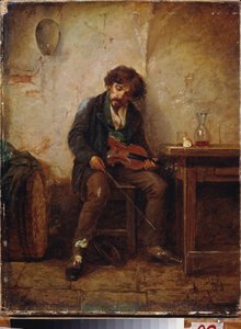 Een muzikant door Nikolai Petrovich Petrov