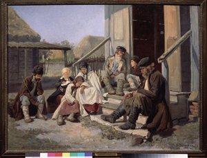 Een regionaal ziekenhuis. Schilderij van Nikolai Petrovich Zagorsky door Nikolai Petrovich Zagorsky
