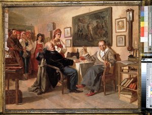 De slavenmarkt door Nikolai Vasilievich Nevrev