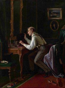 Aan de kaptafel, 1872 door Nikolai Yakovlevich Gribkov