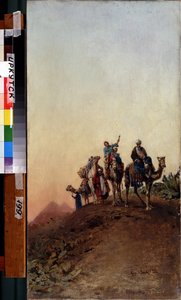 Kamelen bij de piramides van Gizeh door Nikolai Yegorovich Makovsky
