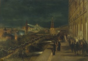 Verlichting van Moskou ter gelegenheid van de kroning van keizer Alexander III op 15 mei 1883 door Nikolai Yegorovich Makovsky