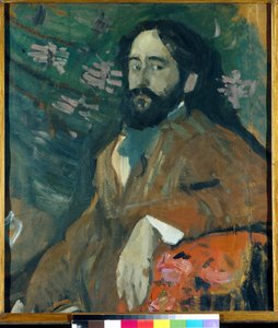 Portret van de schilder Nicolas Milioti (1874-1962) - Schilderij van Nikolai Nikolayevich Sapounov (1880-1912), olie op karton