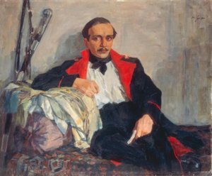 Portret van de Dichter Michail J. Lermontow