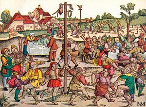 Dorpsfeest, ca. 1530, 1949 door Nikolaus Meldemann