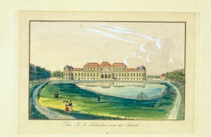 Het Bovenste Belvedere vanaf de Zuidzijde door Nikolaus Reim