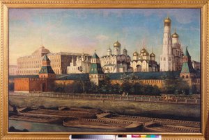 Uitzicht op het Kremlin van Moskou door Nikolay Ivanovich Podklyuchnikov