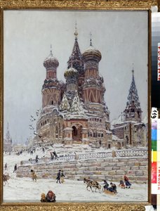 Het Rode Plein in Moskou met uitzicht op de Sint-Basiliuskathedraal