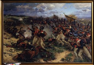 De Litouwse troepen in de Slag bij Borodino. door Nikolay Semenovich Samokish