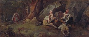 Kabouters die bier drinken door Nils Bergslien