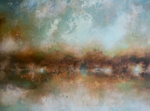 Mistig abstract landschap