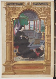 Louise van Savoye houdt een roer vast, symbool van het regentschap. Frontispice van Gestes de Blanche de Castille door Etienne Leblanc.