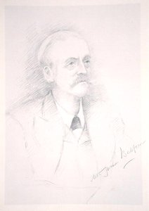 Portret van Sir Arthur James Balfour (1848-1930) uit een album over de Entente Cordiale door Noel Dorville