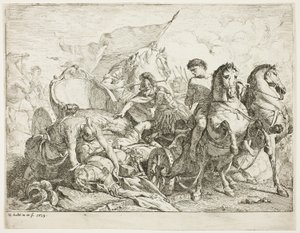 Antiochus valt van zijn strijdwagen door Noel Halle