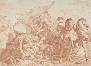 Val van Antiochus van zijn wagen door Noel Halle