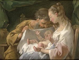 De Heilige Familie, 18e eeuw door Noel Halle