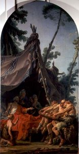 De koning van Scythia op zijn sterfbed smeekt zijn zonen om te verzoenen, ca. 1767