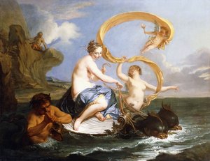 De triomf van Galatea, c.1727 door Noel Nicholas Coypel