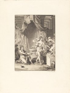 Pygmalion door Noël Le Mire after Jean Michel Moreau
