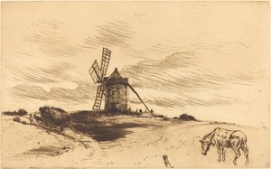De Molen bij Saint Jacut door Norbert Goeneutte
