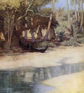 Een Lagune in Nieuw-Florida, Salomonseilanden door Norman Hardy
