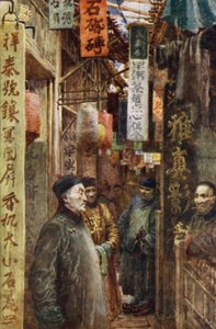 Een straat in Canton, China