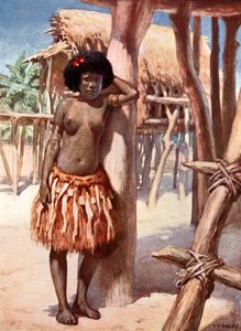 Vrouw uit het Rigo-district: Brits Nieuw-Guinea door Norman Hardy