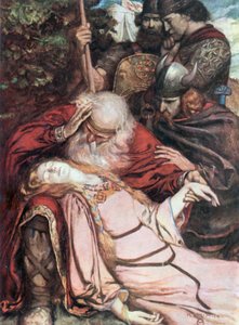 Lear, "Cordelia, Cordelia". King Lear - Act V, Scene 3 (kleurenlitho)
