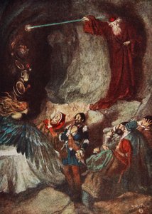 Het Feest verdween, De Storm Act III, Scene 3, illustratie uit 