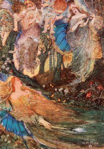 Titania slaapt, Midzomernachtsdroom, Act II Scene 2, illustratie uit 