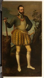 Portret van een man in harnas (mogelijk Emmanuel Filibert, hertog van Savoye)